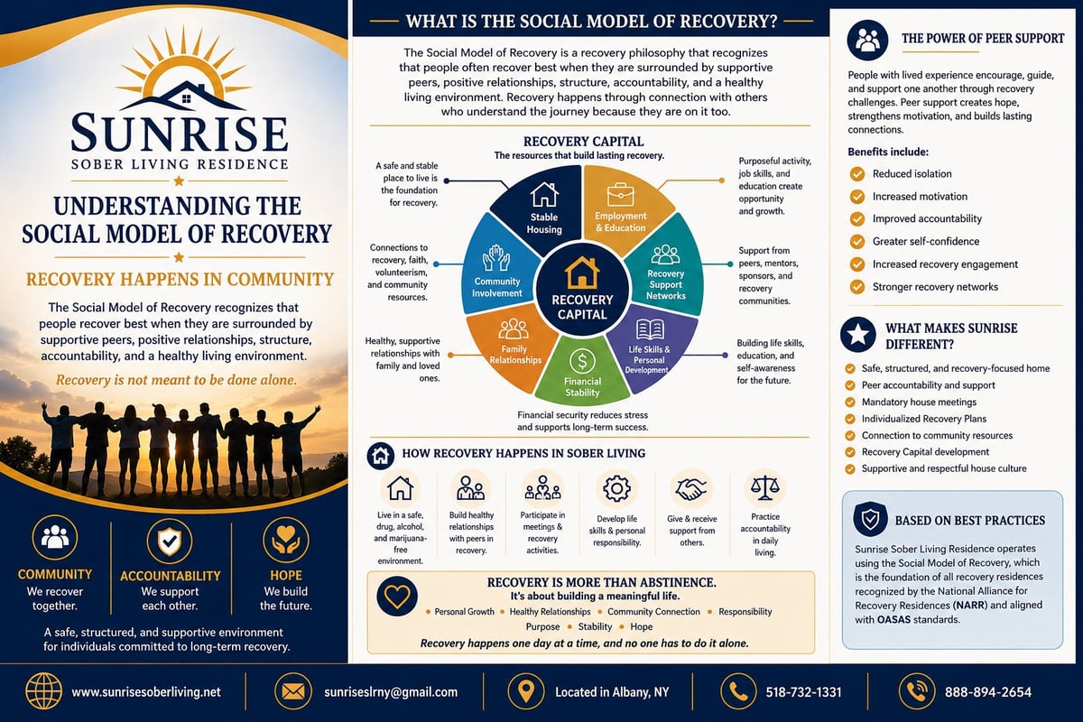 Infographic on the social model of recovery